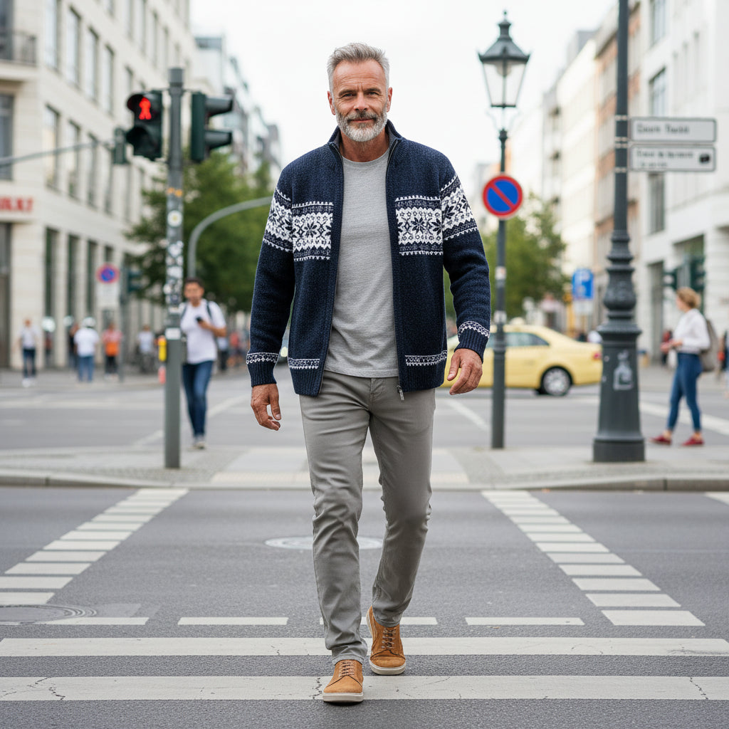 Arvid | Strickjacke für Herren mit Reißverschluss