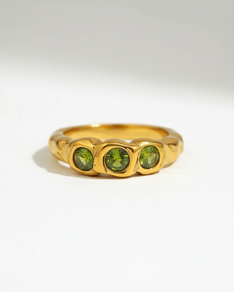 Gaia Strukturierter Goldring