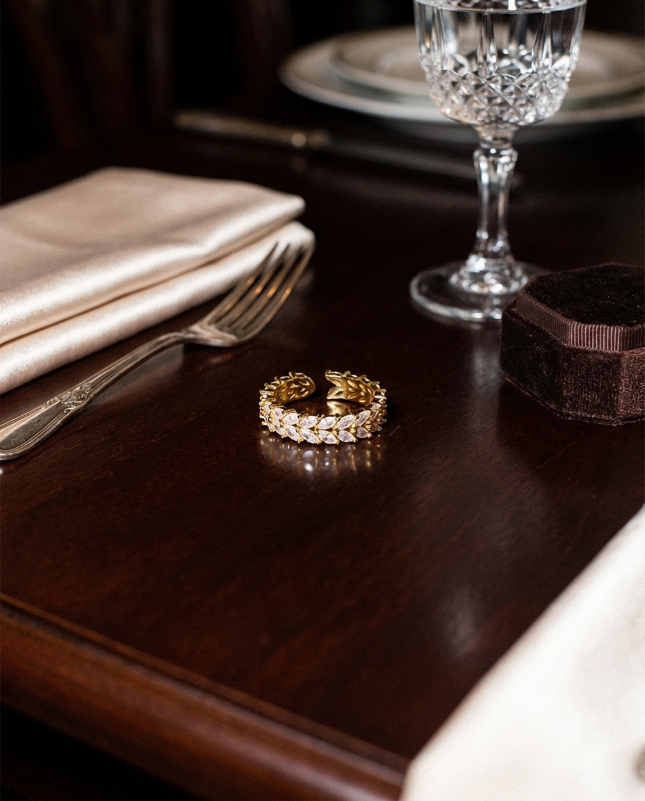 Verstellbarer Glitzerring