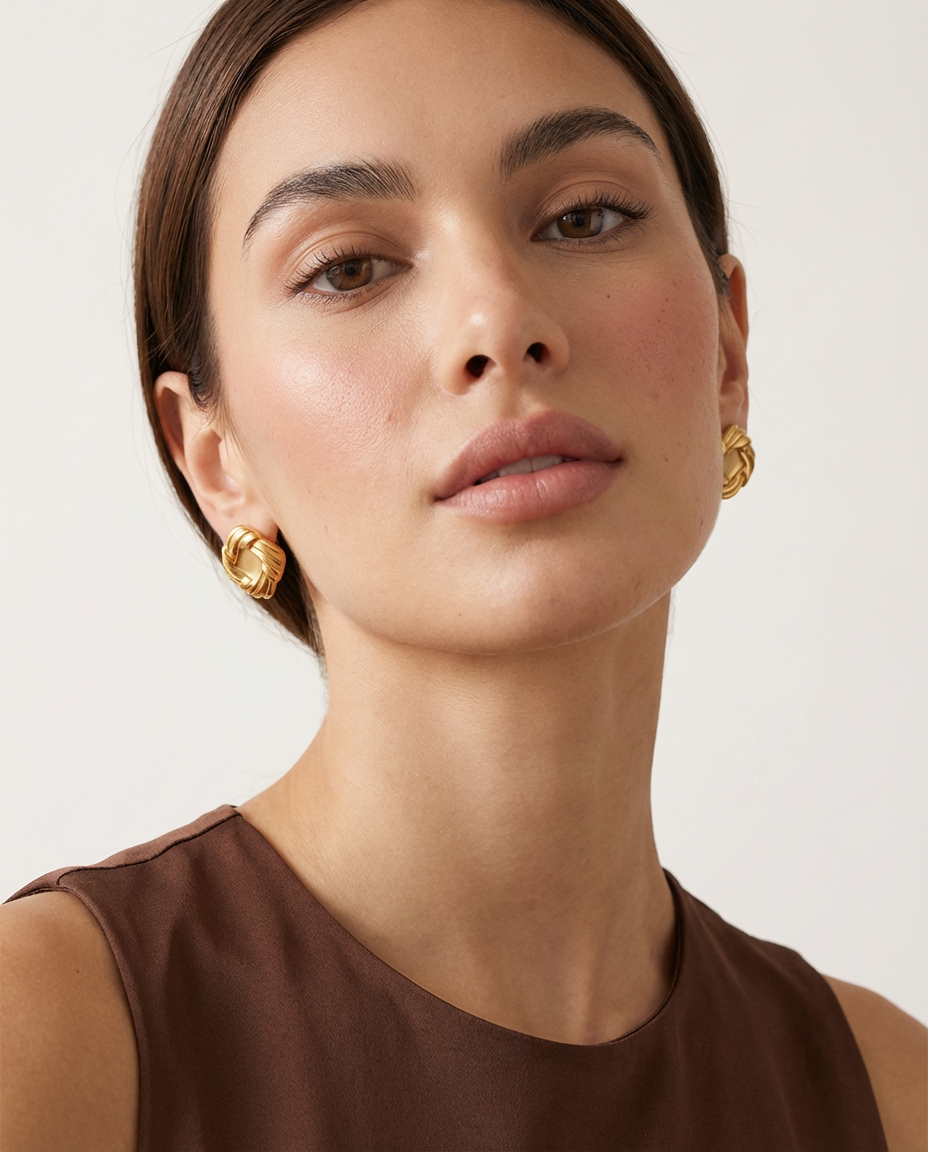 Vintage-Knoten-Ohrstecker