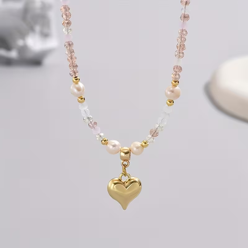 Glänzendes Herz Halskette | Gemeinsam gegen Brustkrebs