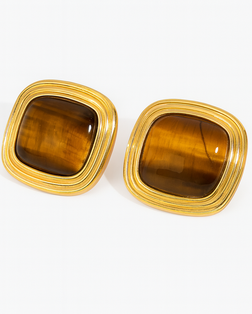 Goldohrstecker mit Tigerauge