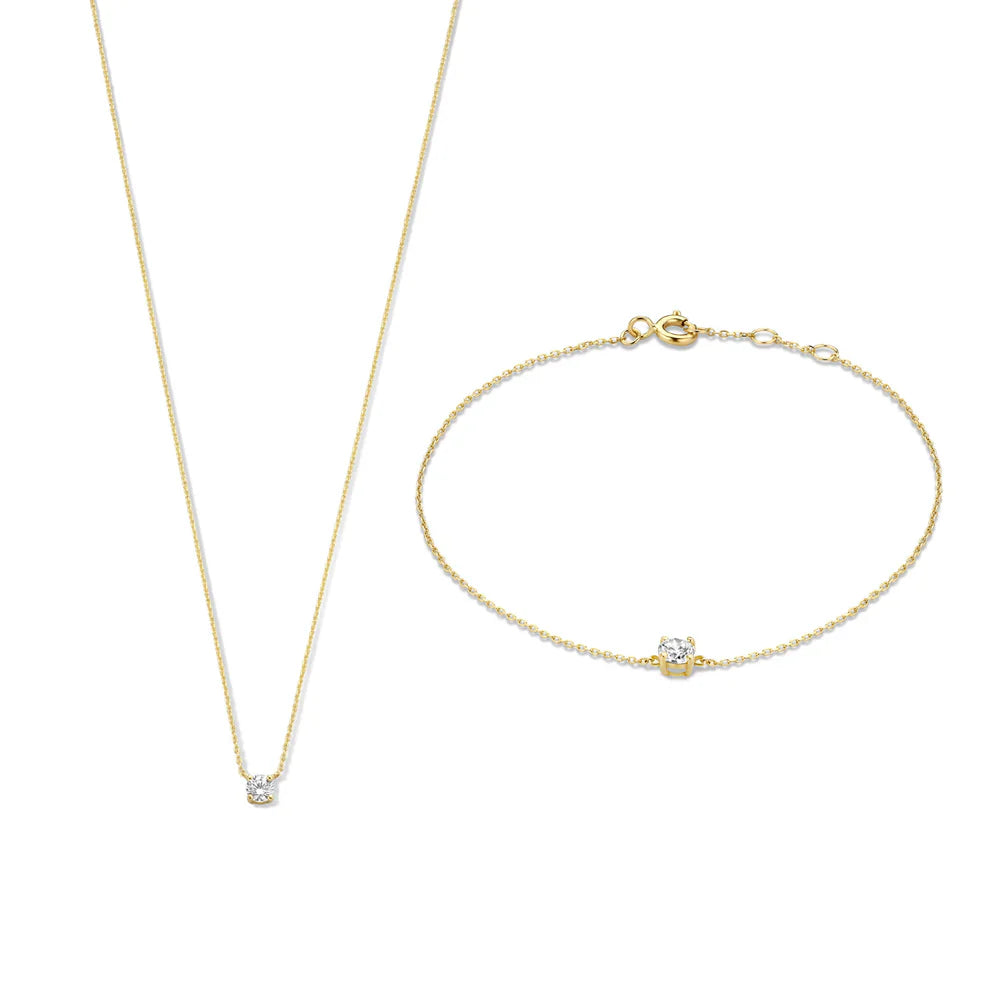 Cléa Moissanit Steine Set | Gold