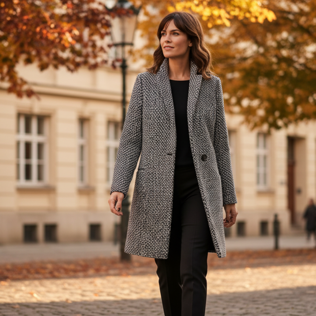 Claudine | Eleganter Tweedmantel