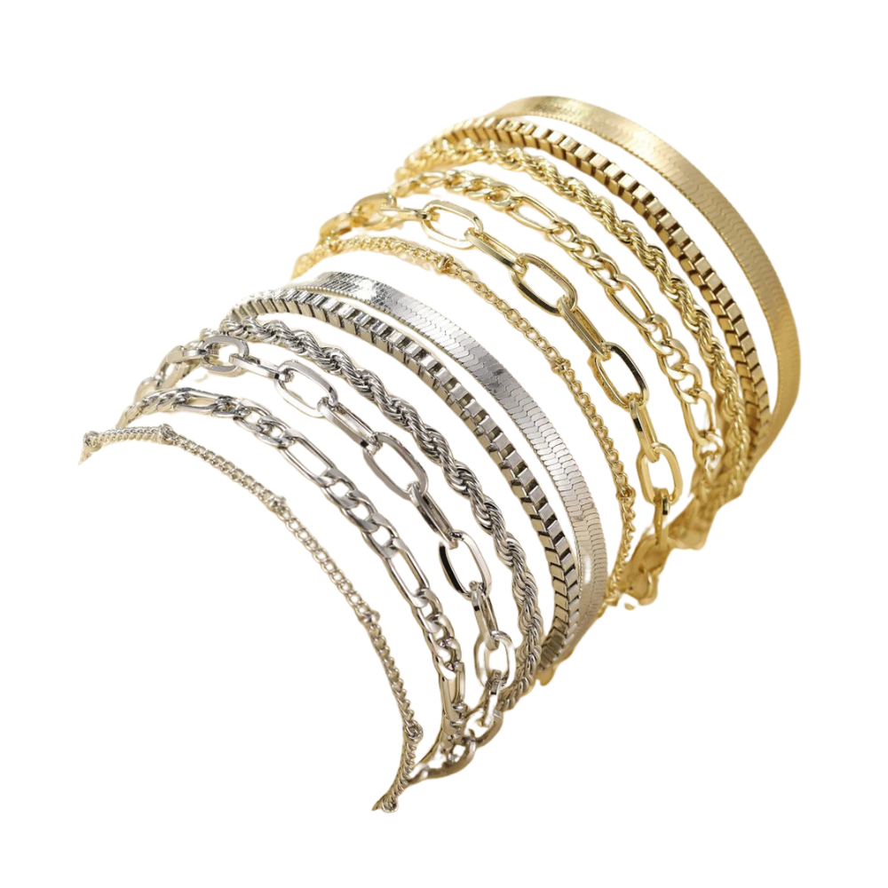 Ellis goldenes Armband-Set