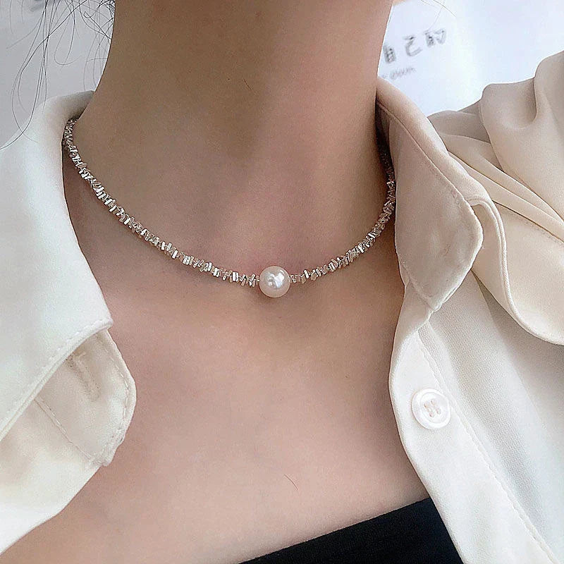 Exquisite Perlenkette | Weißgold