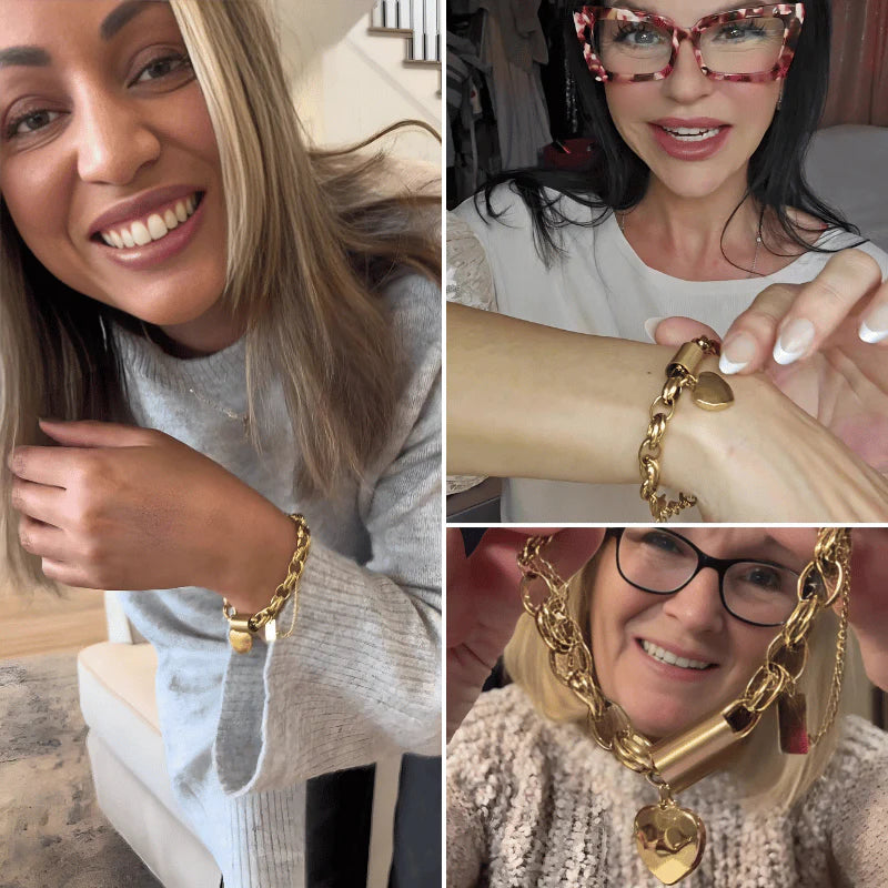 Herzförmiges Armband | Gold