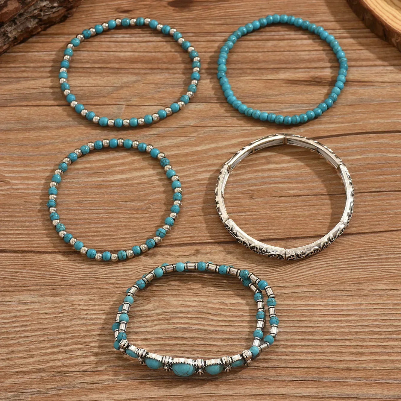 Fynmade™ – Elegantes Türkis-Armband mit mehreren Reihen