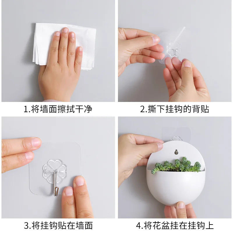 2660 DIY hanger plantenpot binnen plastic plantenbak muur hangende bloemen cover ronde plantenpot binnen plastic plantenbak opbergdoos