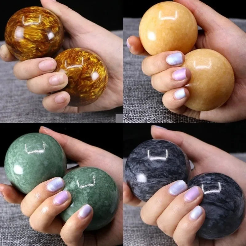 5 cm jade handmassagebal voor vingertraining en flexibele bal voor ouderenhandtraining en fitnesshandbal