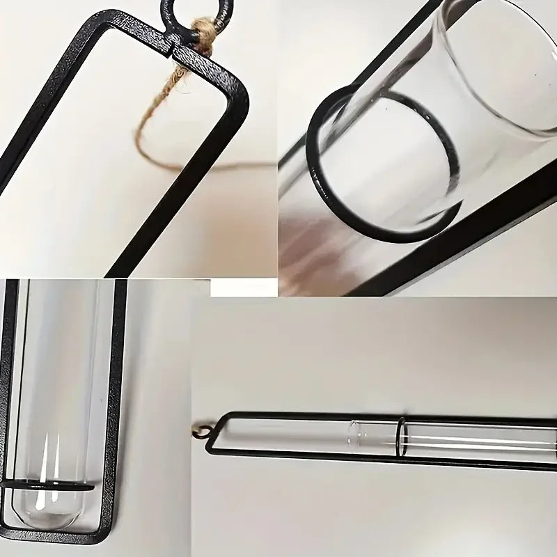 3 piezas: florero puntiagudo de Metal de moda, decoración de pared multifuncional para interiores y exteriores, colgante único para el hogar y el jardín
