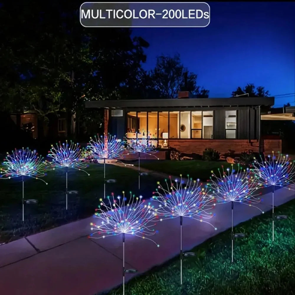 Solcelle Fyrværkerilys – 200 LED