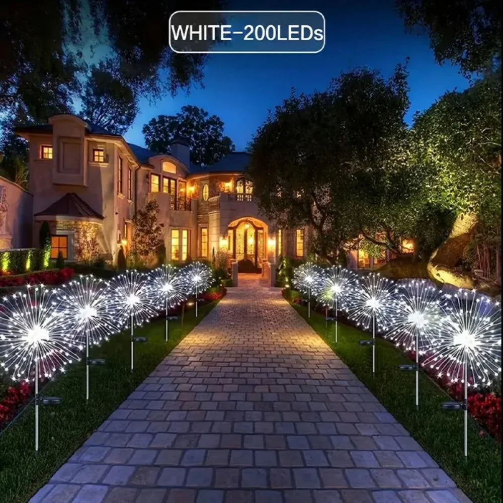 Solcelle Fyrværkerilys – 200 LED