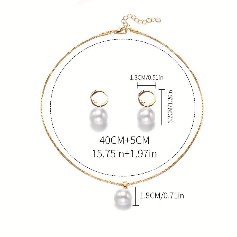 Schmuckset mit Perlen von Golden Grace | Gold