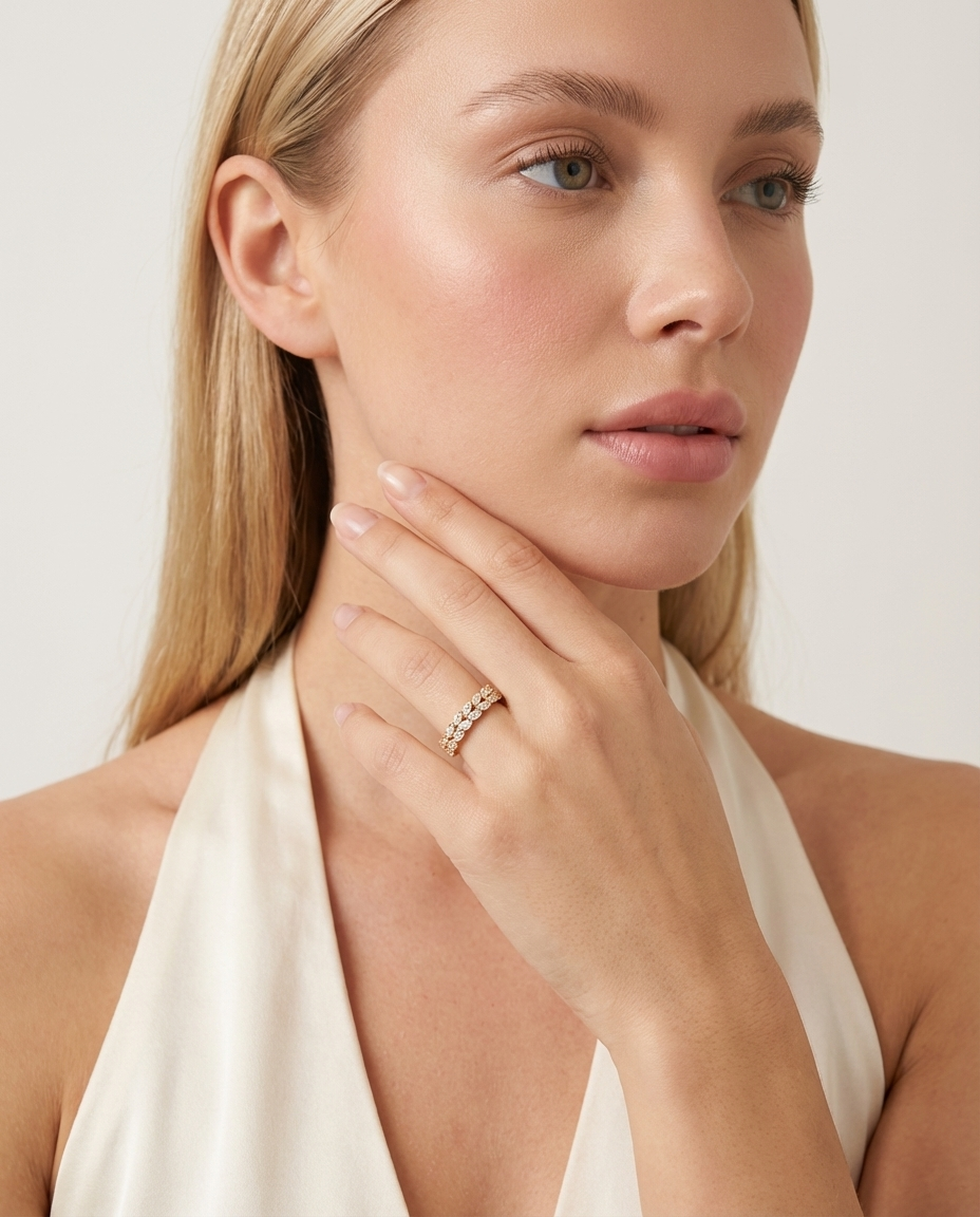 Verstellbarer Glitzerring