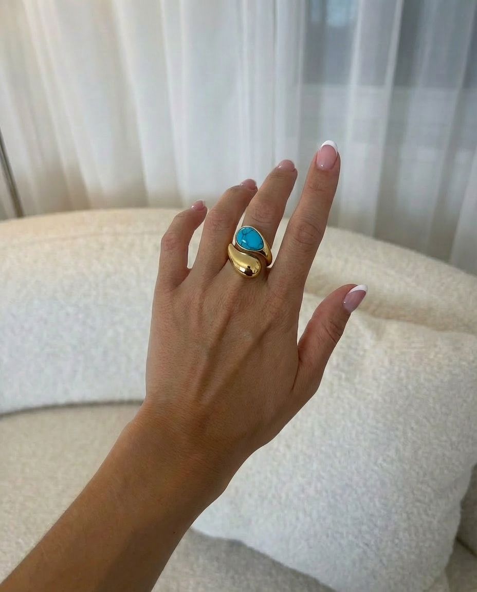 Türkisfarbener Kurvenring