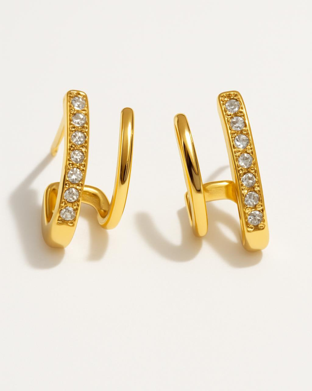 Doppellagige Kristallcreolen