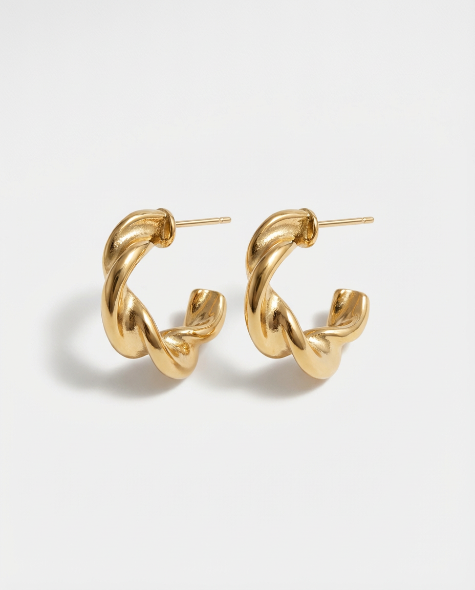 Twisted Hoop Earrings
