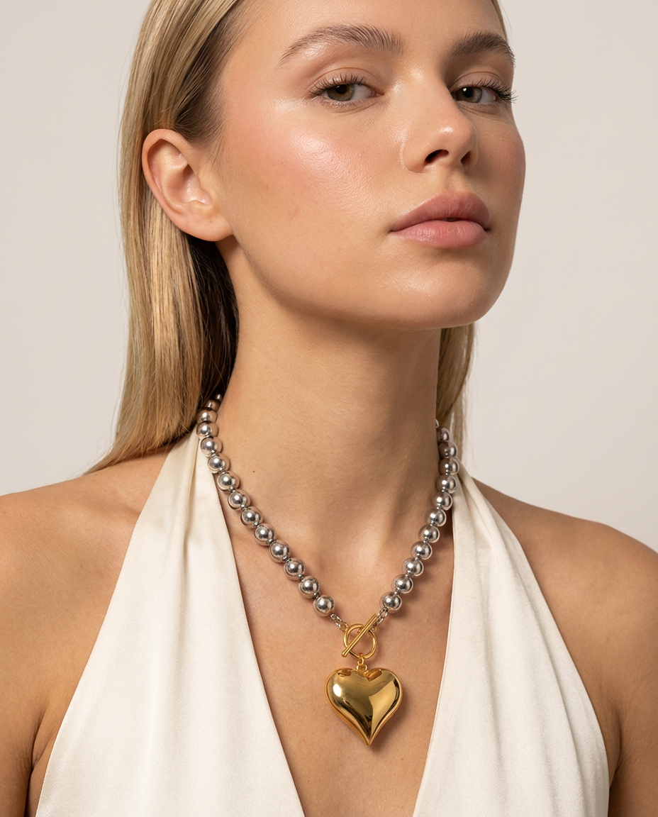 Amélie-Herz-Anhänger-Halskette