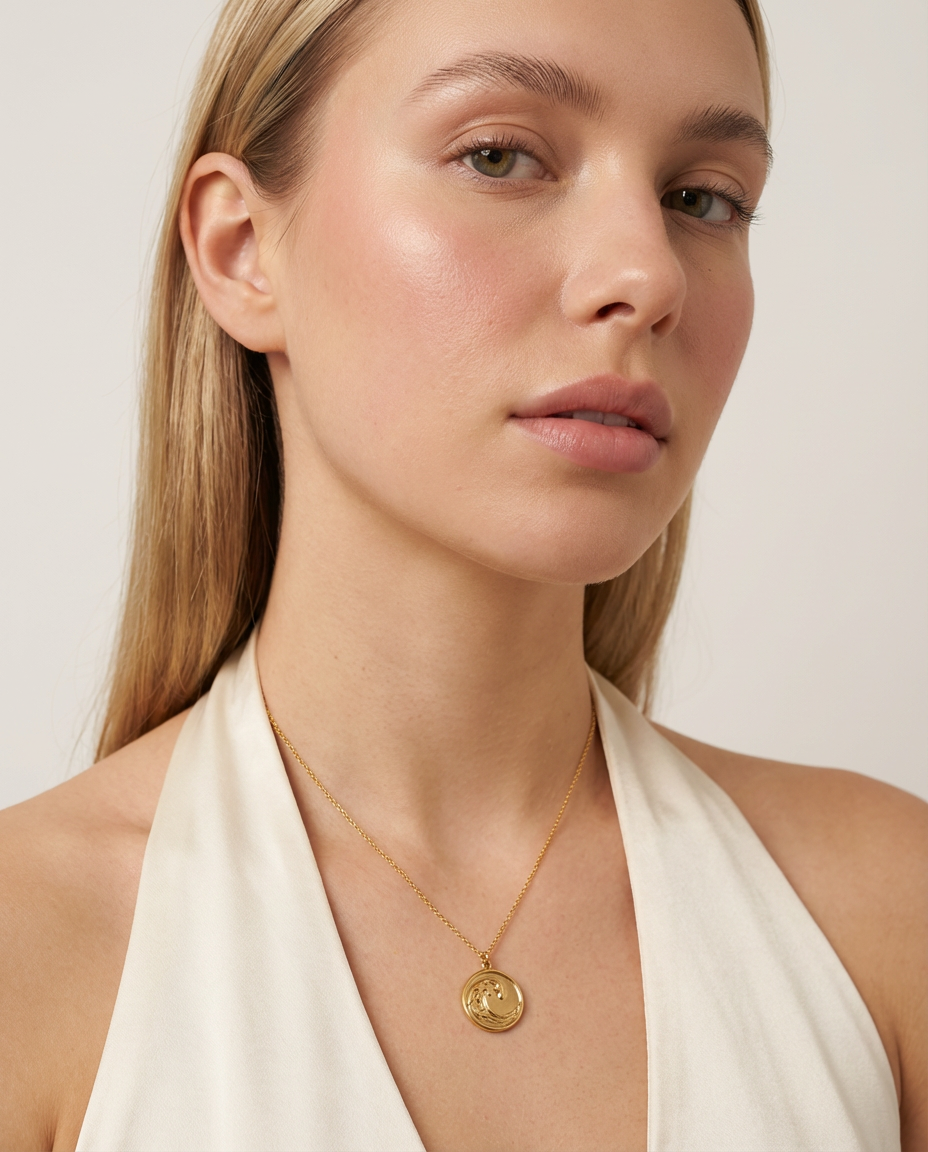 Ophélie Wave Pendant Necklace