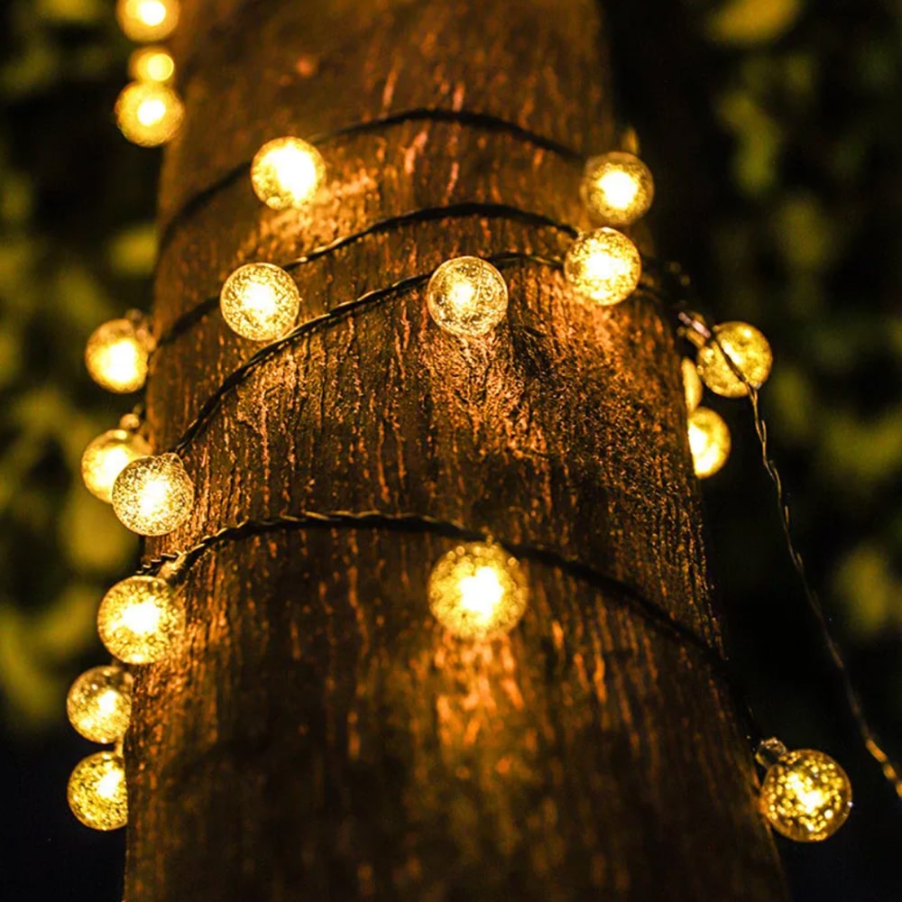 Solcelle Lyskæde med Kuglelys – 20/50/100 LED