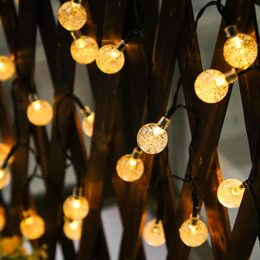 Solcelle Lyskæde med Kuglelys – 20/50/100 LED