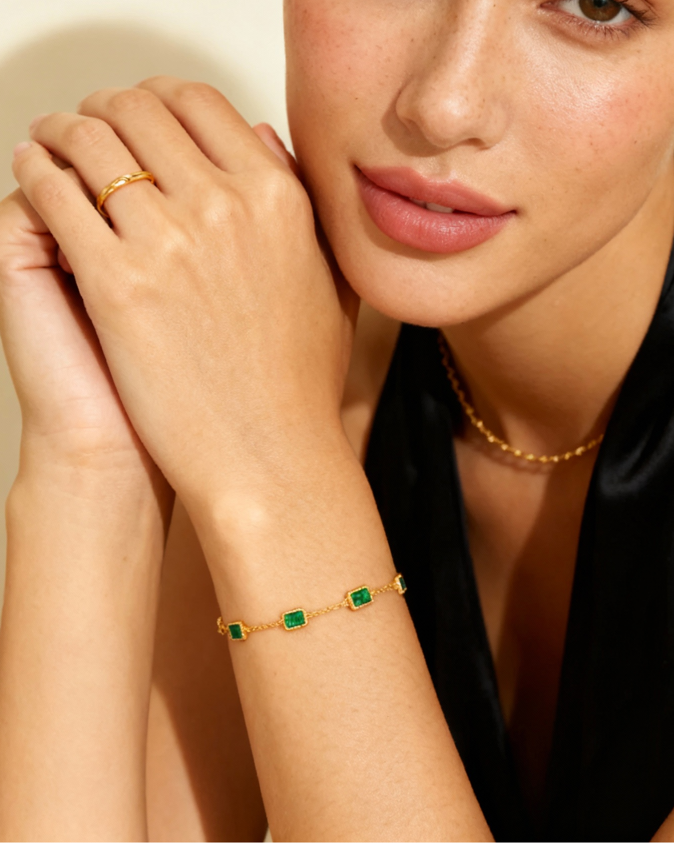 Armband aus Smaragd-Edelstein