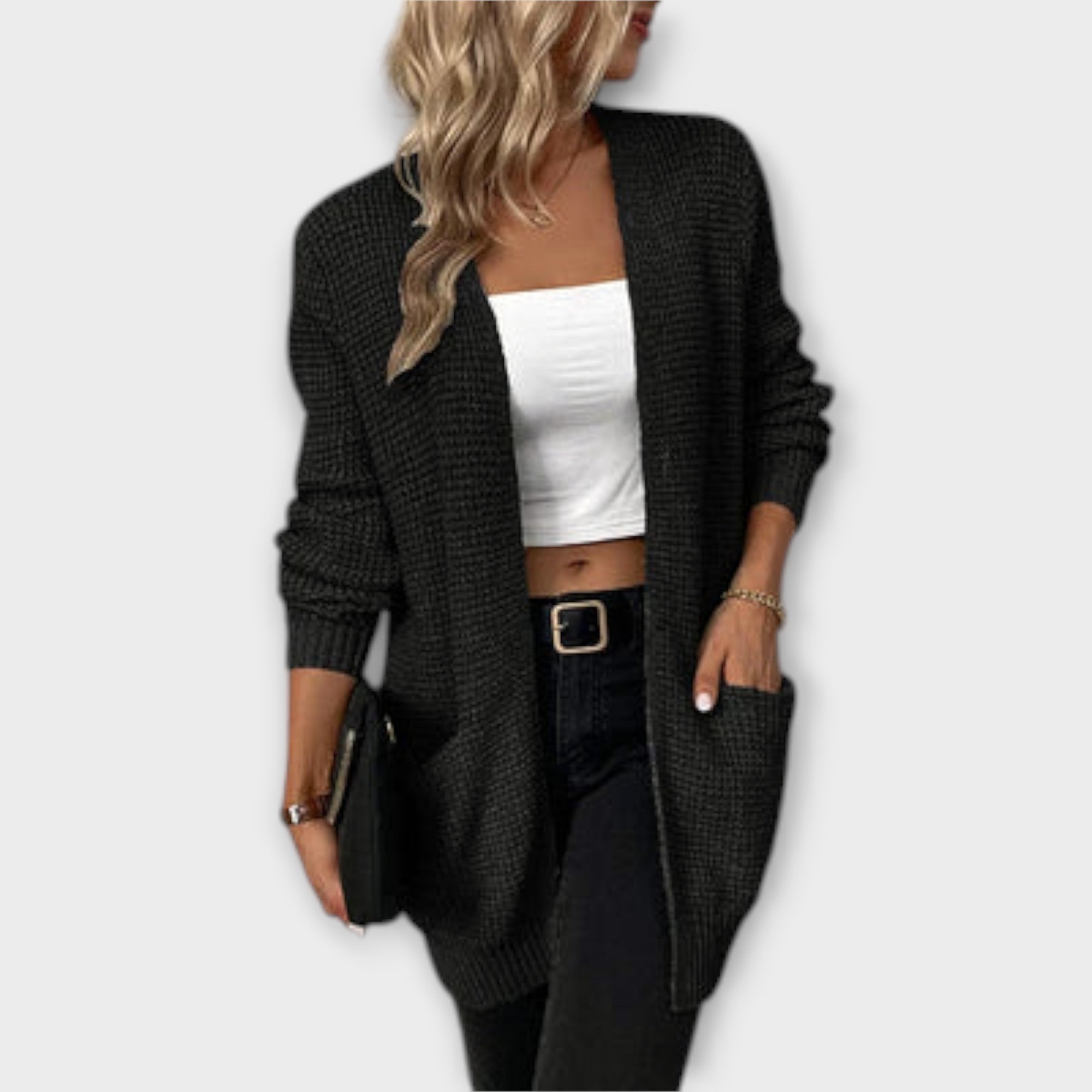 Clara | Weicher Strick-Cardigan mit Taschen