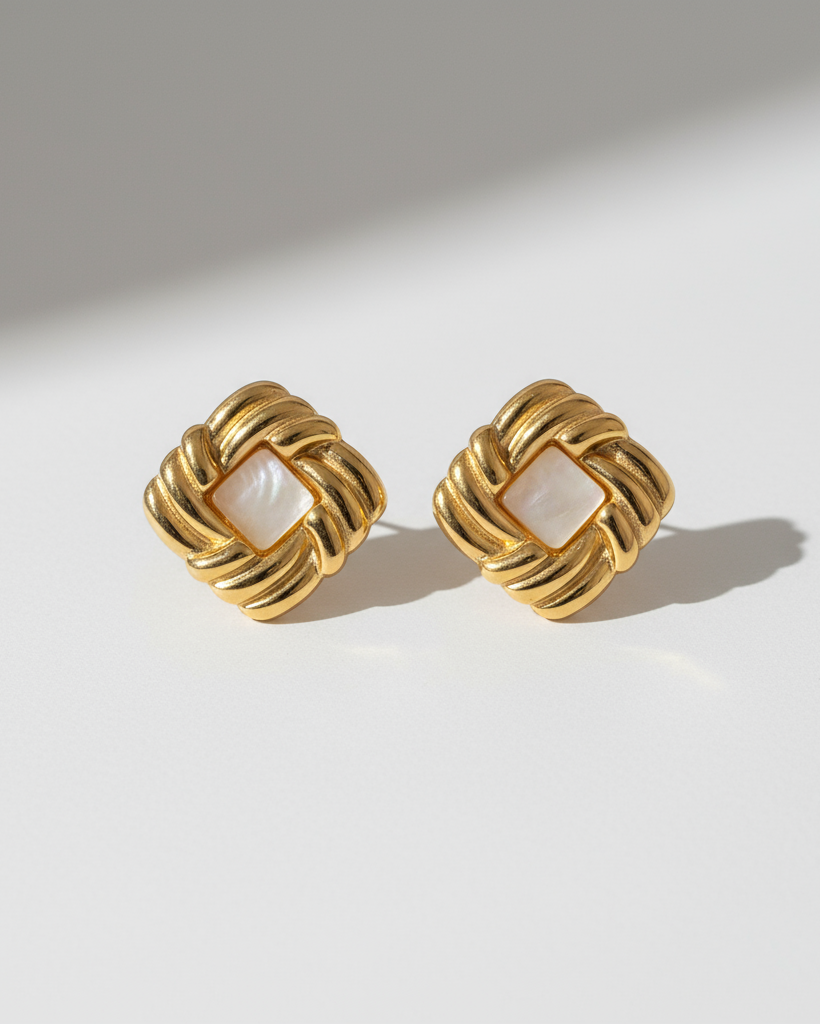 Vintage-Knoten-Ohrstecker