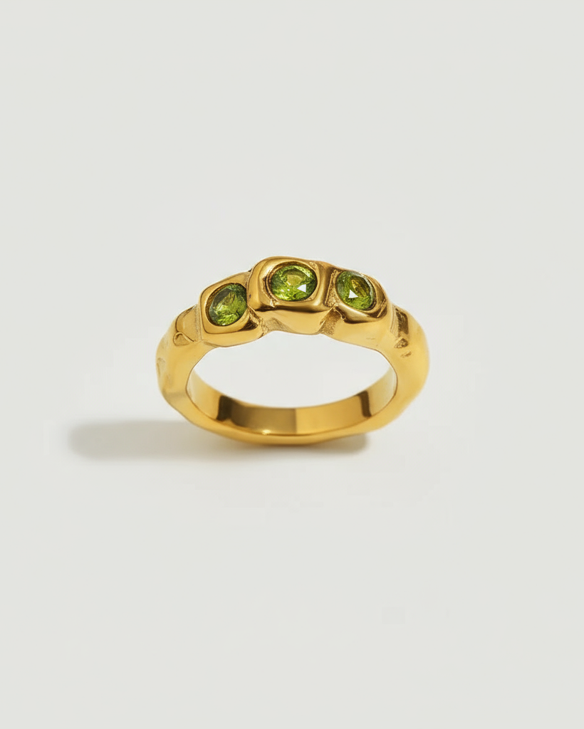 Gaia Textured Gold Ring