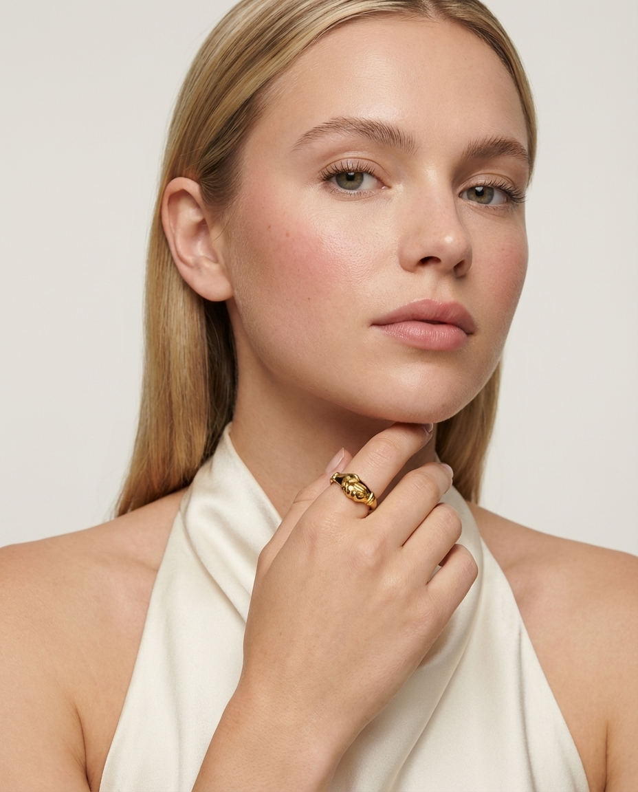 Goldener Handschlagring