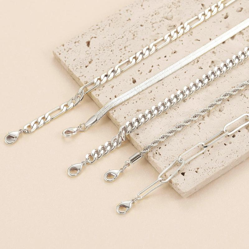 5-teiliges Armband-Set mit Kontrastgliedern