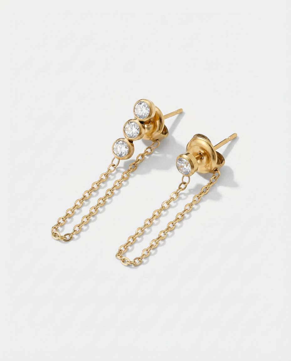 Mira Wave Drop Earrings