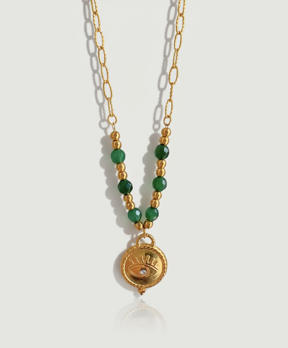 Green Beaded Necklace