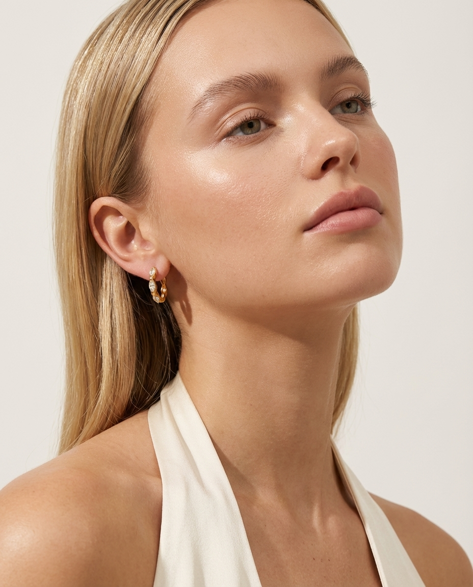 Marquise Wave Huggies