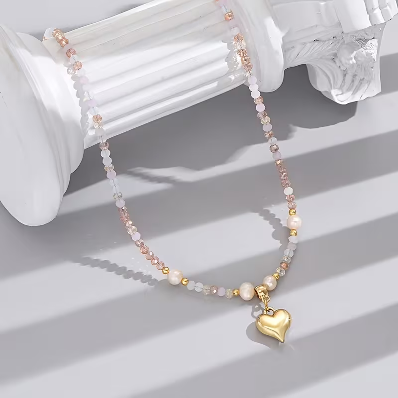 Glänzendes Herz Halskette | Gemeinsam gegen Brustkrebs