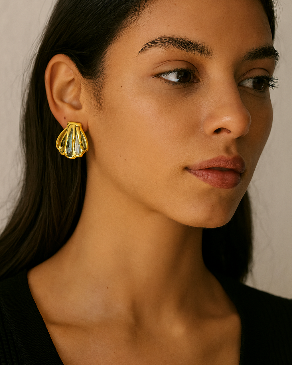 Ohrringe mit Muschelmuster