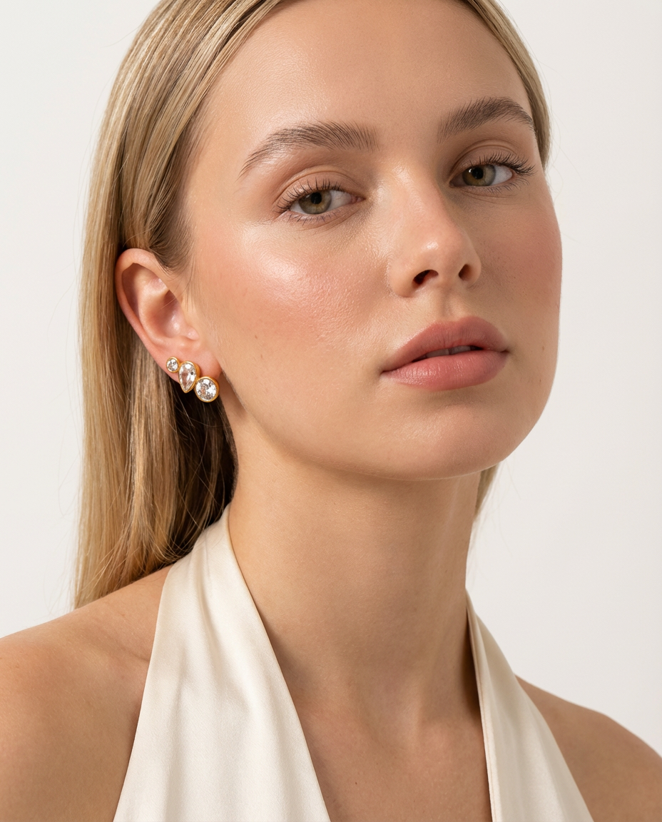 Cubic Zirconia Stud Earrings