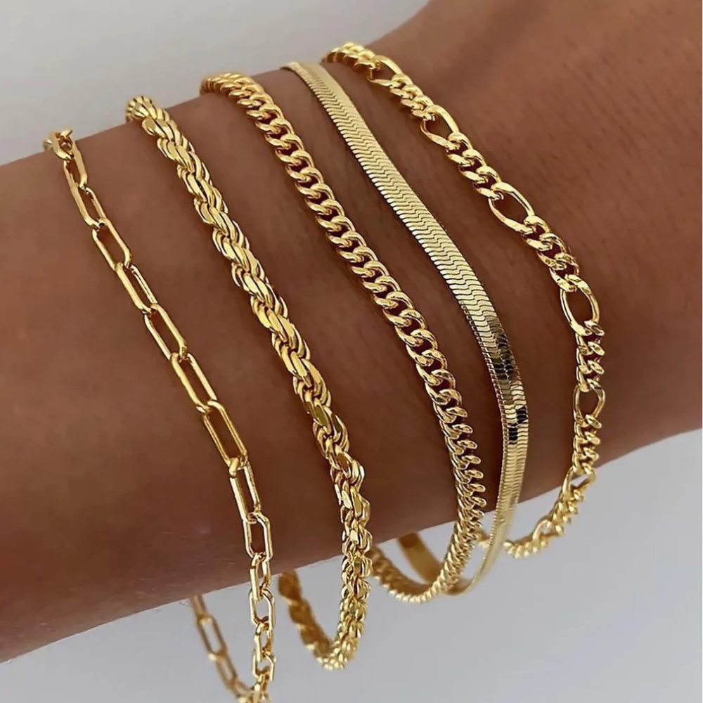 Ellis goldenes Armband-Set