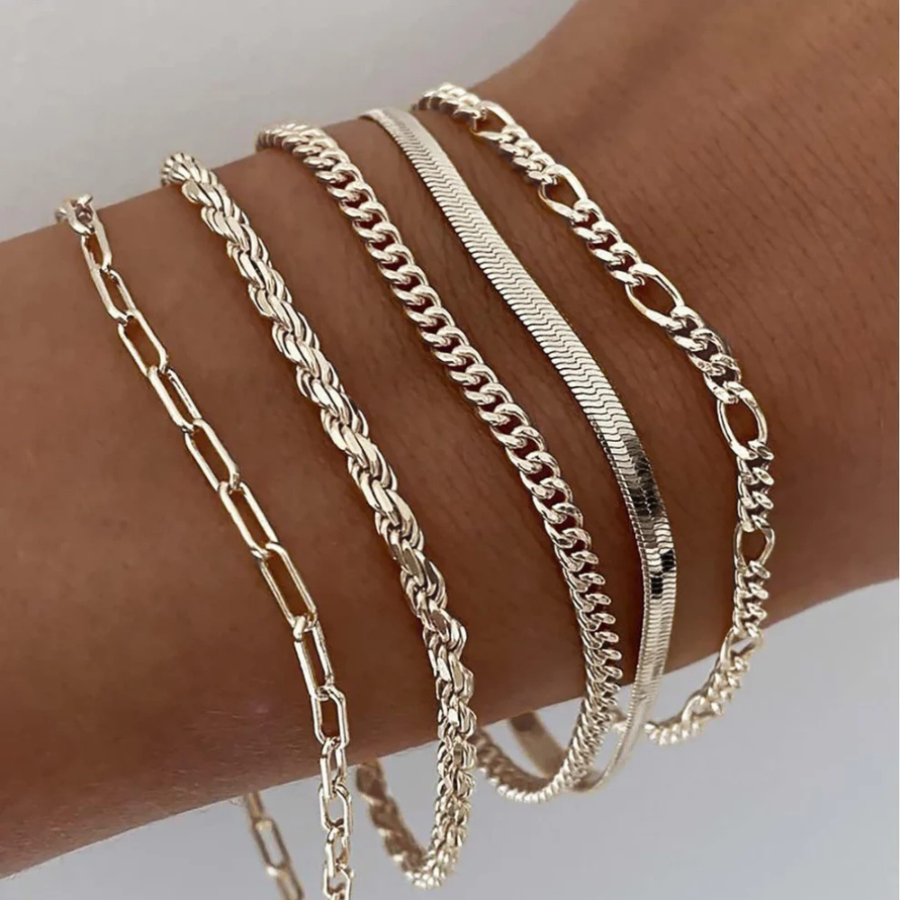 Ellis goldenes Armband-Set