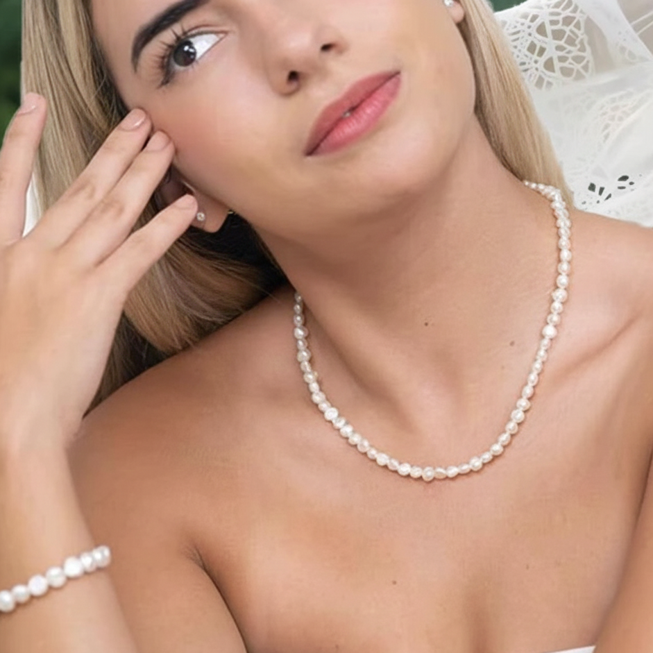 Exquisite Perlenkette | Weißgold