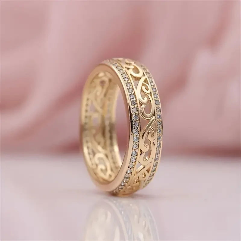 Glänzender hohler Goldring | Gold