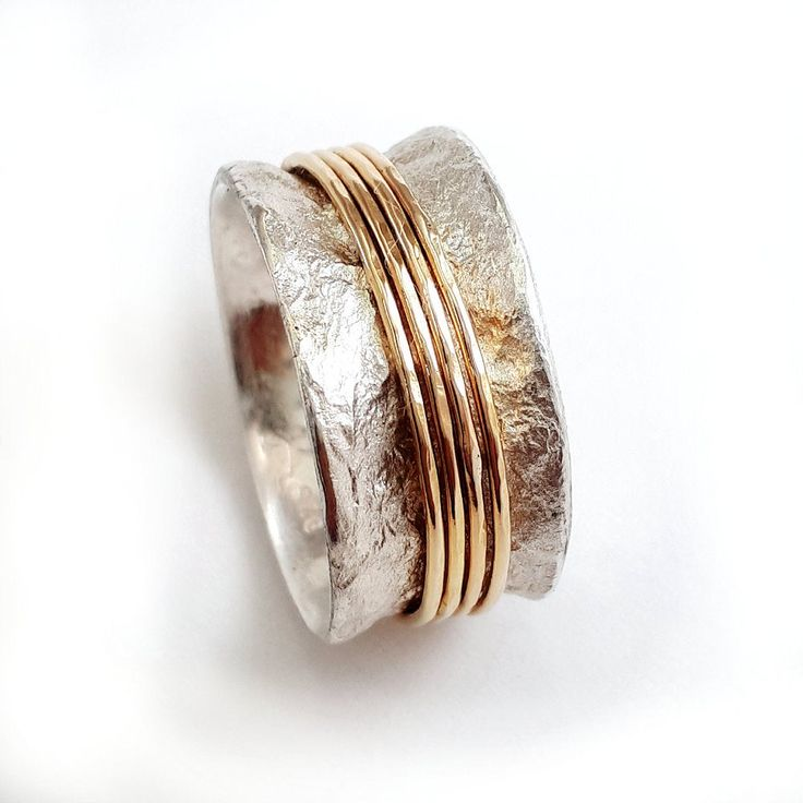 Goldene Draht-Ring in Vintage Silber