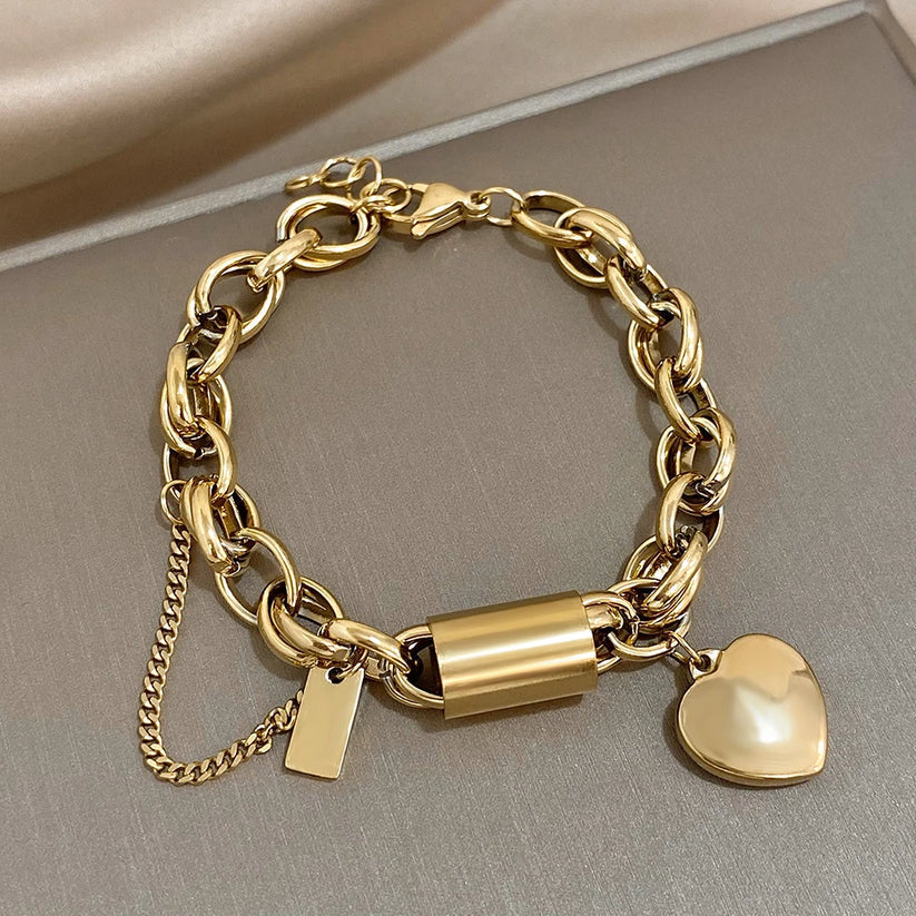 Herzförmiges Armband | Gold