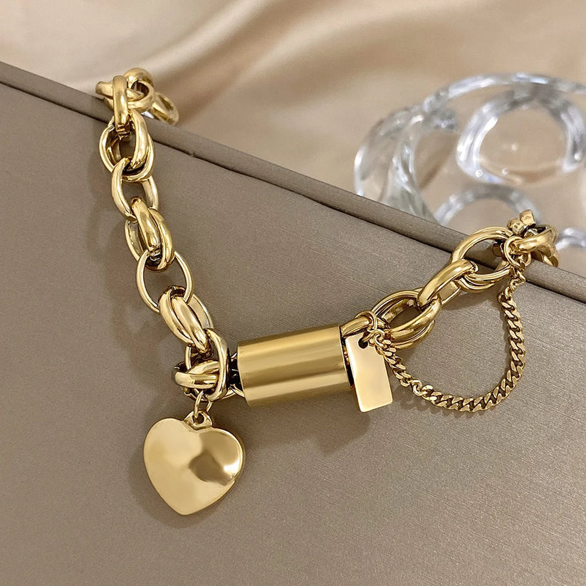 Herzförmiges Armband | Gold