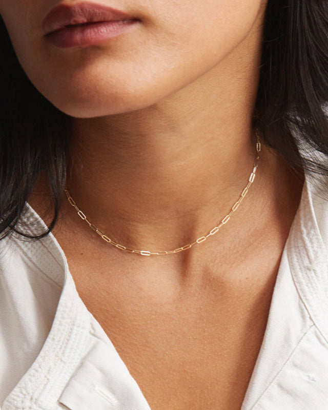 Inès Paperclip Chain Necklace