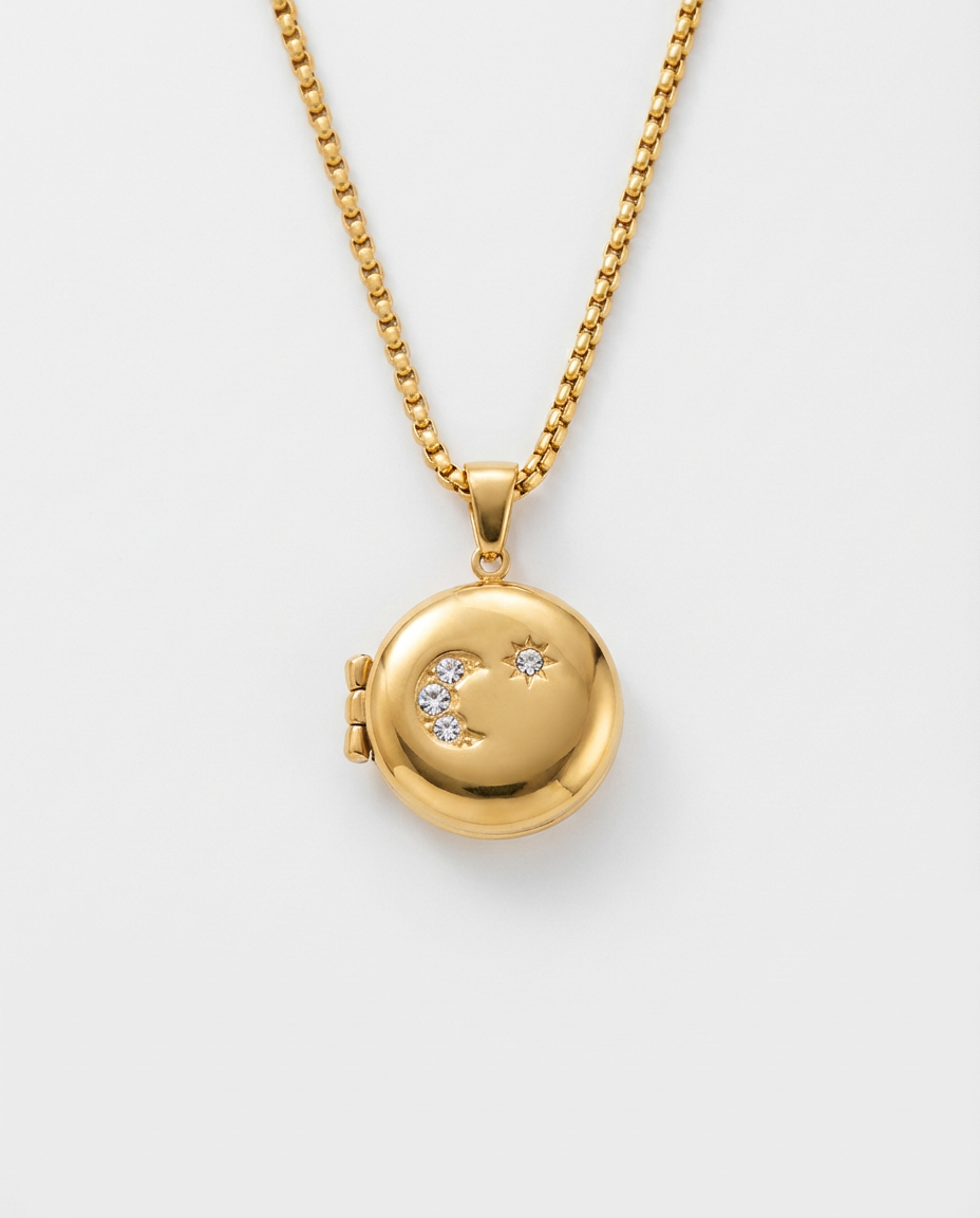 Medaillon-Anhänger-Halskette