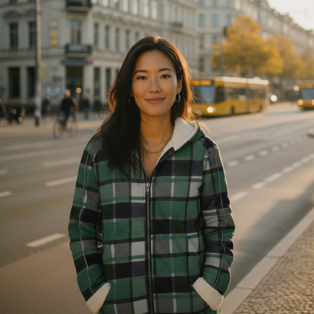 Vivienne | Kariertes Jacke mit warmer Fütterung