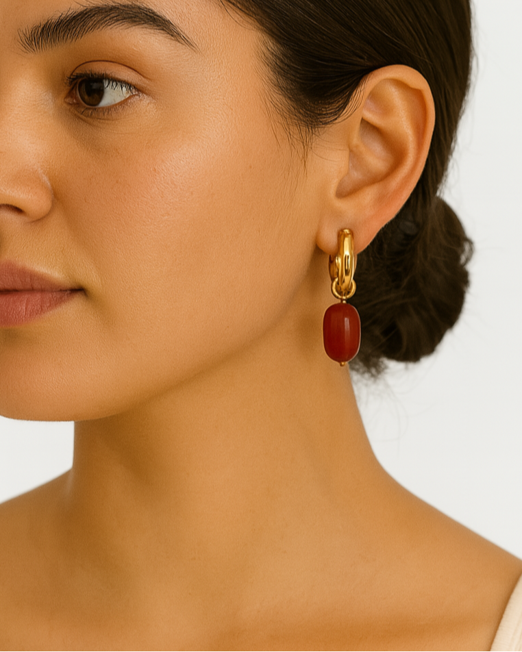 Rosa Red Earrings