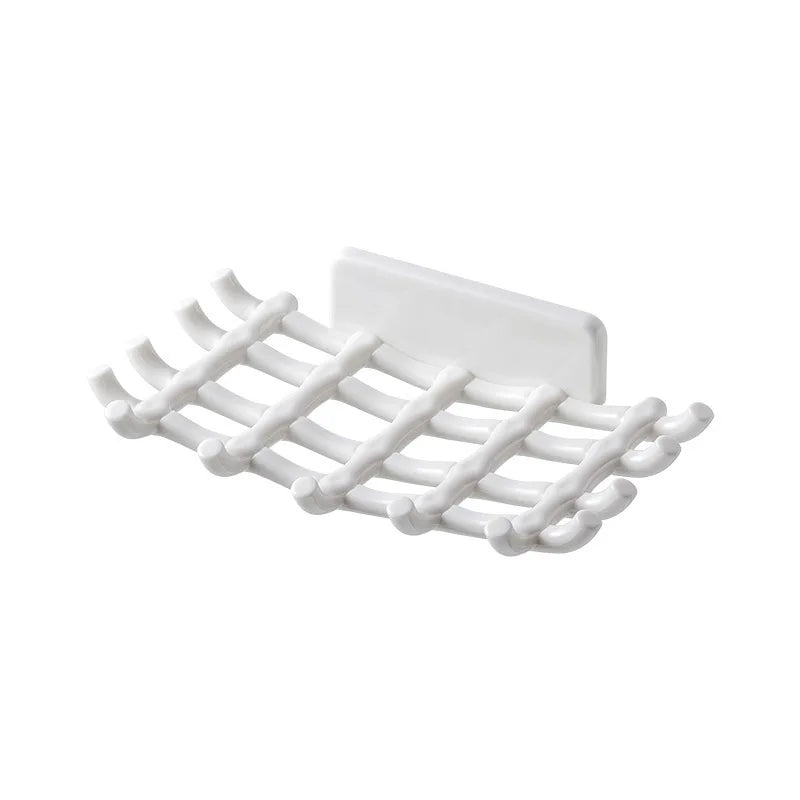 Soap Box Wall Mounted Drainage Shelf For Home Use No Punching High-end Bathroom New Soap Dish Rack Hooks For High-end Bathrooms